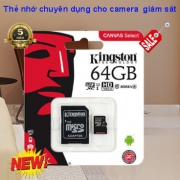 Thẻ nhớ MicroSD classs 10 Kingston 64GB chuyên dụng cho camera giám sát